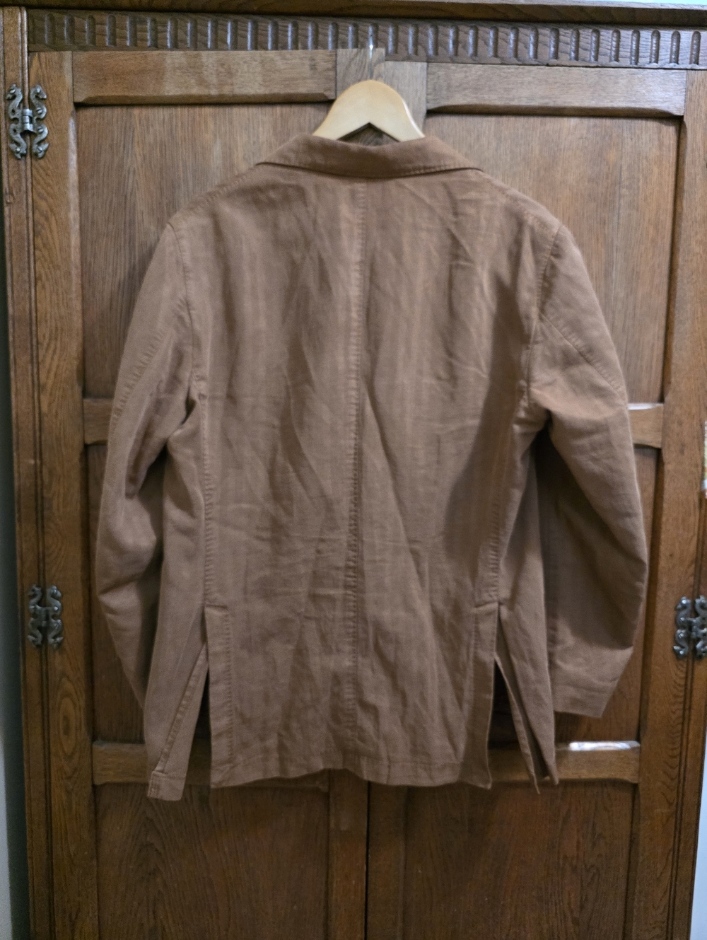 L.B.M. 1911 | Brown Linen Cotton Blazer Made in Italy – Men’s 50R - Picture 7 of 13